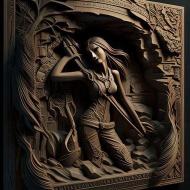 3D model Tomb Raider Underworld  Beneath the Ashes game (STL)